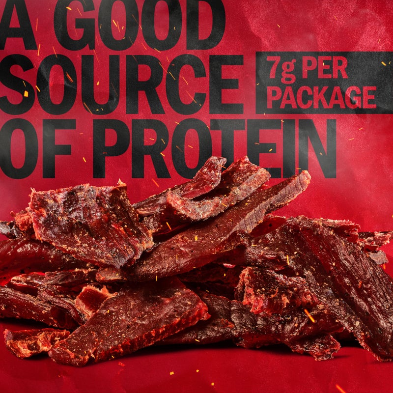 Jack Link's Beef Jerky, Original, Multipack Bags - Flavorful Meat and Protein Snacks for Lunches, Great Stocking Stuffers, Individual Packs - 7g of Protein, Made with 100% Beef - 0.625 oz (Pack of 20) - Image 4